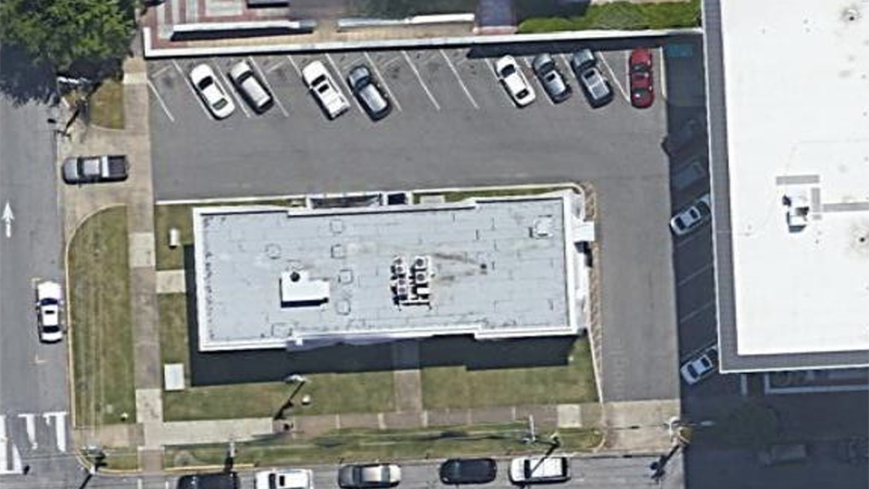 Overhead map view of clinic