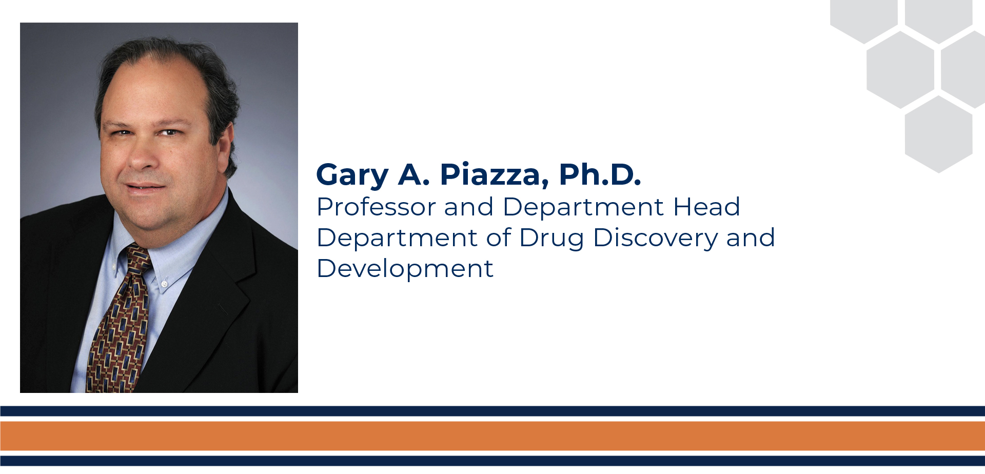 Gary Piazza graphic with head shot and title
