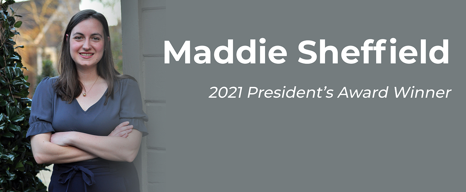 Graphic with photo of Maddie Sheffield