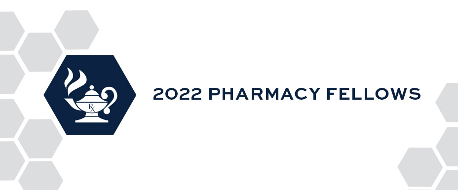 Graphic with lamp and 2022 pharmacy fellows text